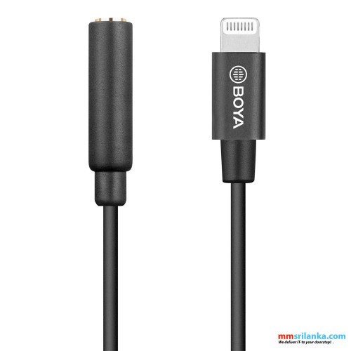 BOYA BY-K3 3.5mm TRRS Female to Lightning Adapter Cable